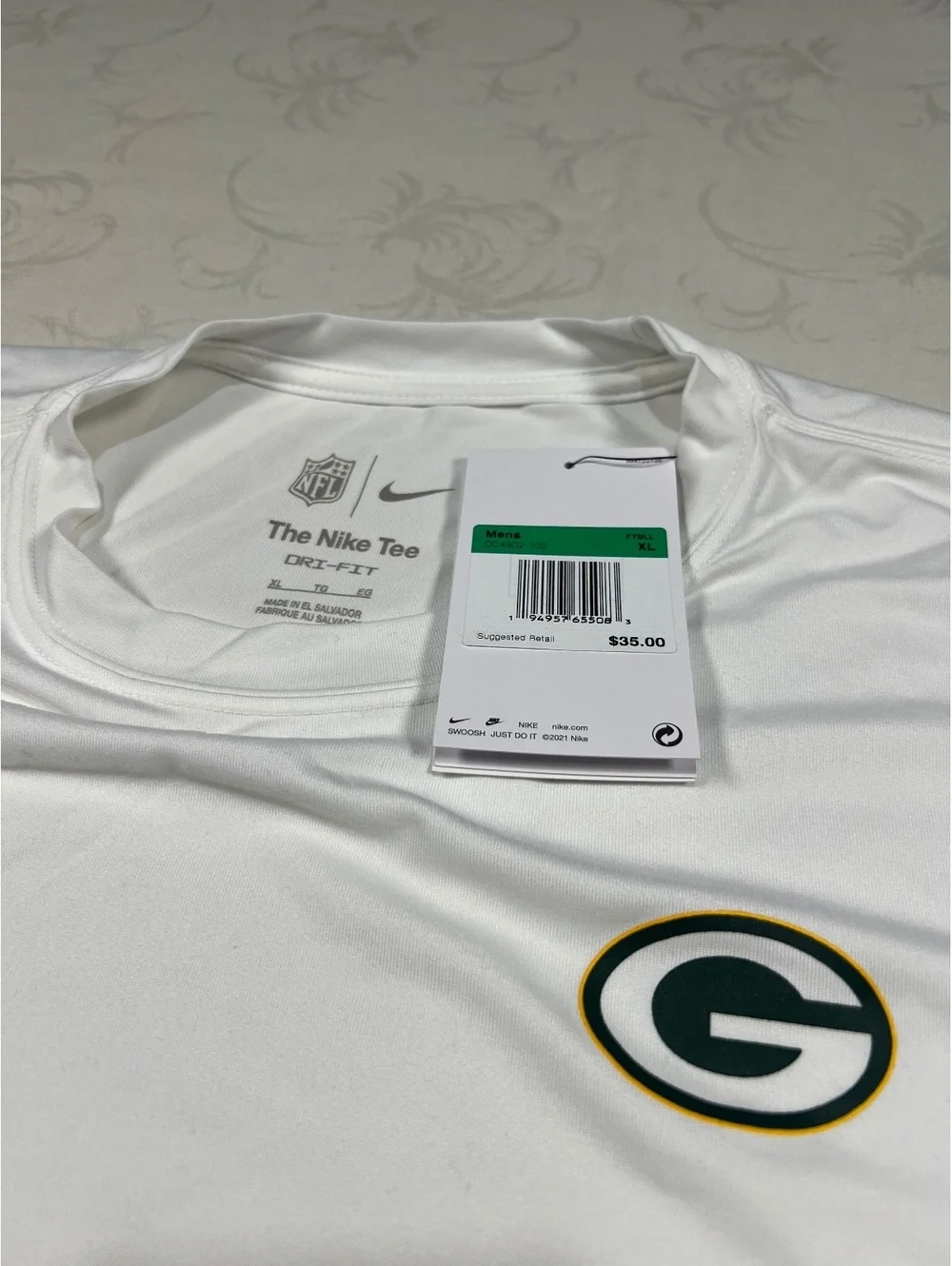 Mens Nike Green Bay Packers Dri-Fit Performance T-Shirt Size XL